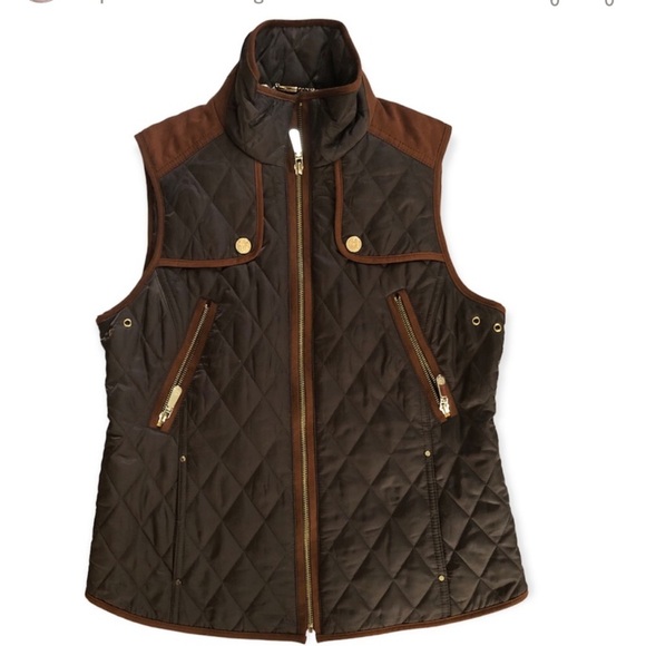 Vince Camuto Olive Quilted Vest - Picture 3 of 4
